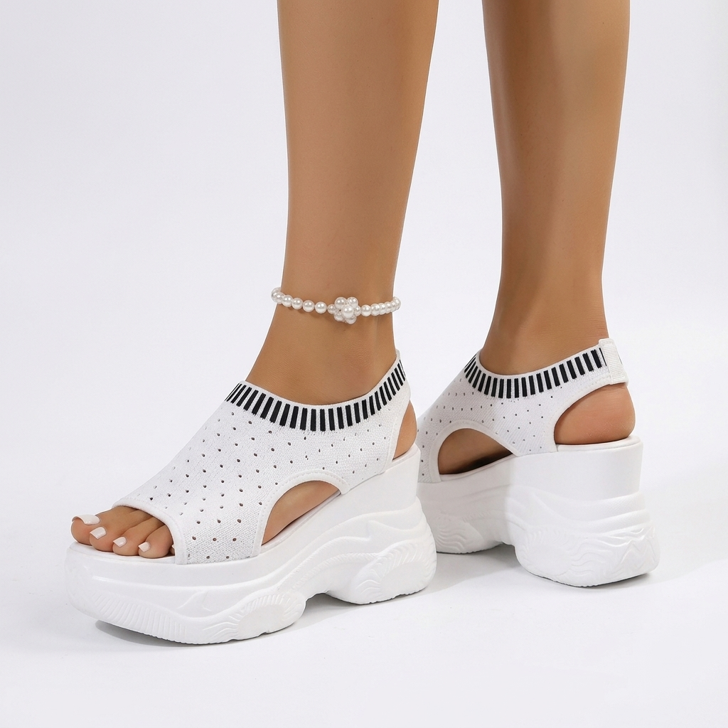 Francine | Platformssandaler med rhinsten