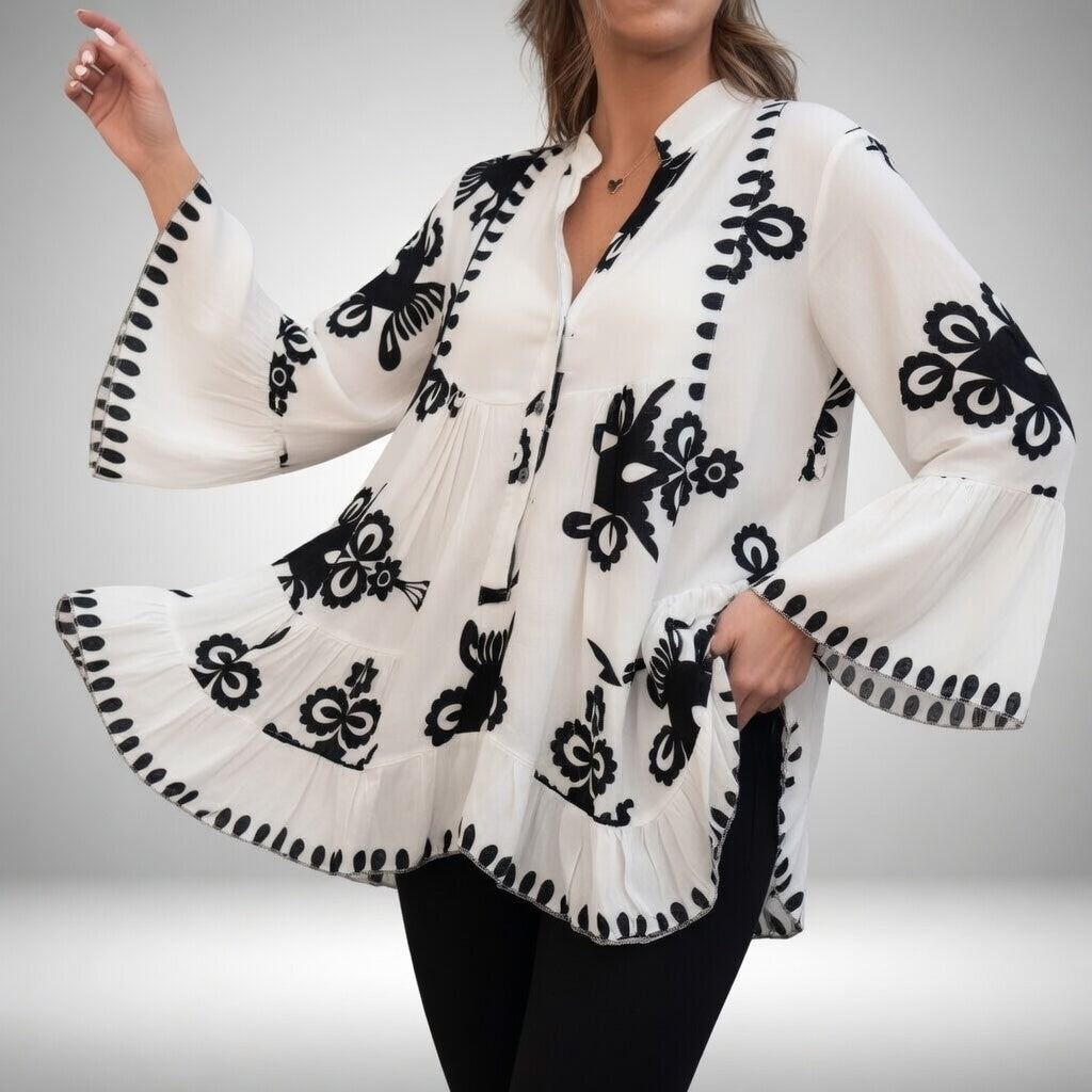 Théodeline | Broderet bohemebluse