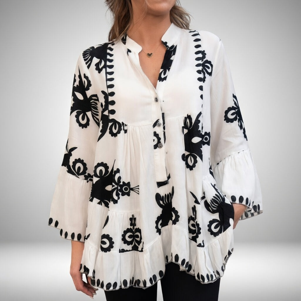Théodeline | Broderet bohemebluse
