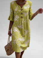 Ella | Blomstret midikjole