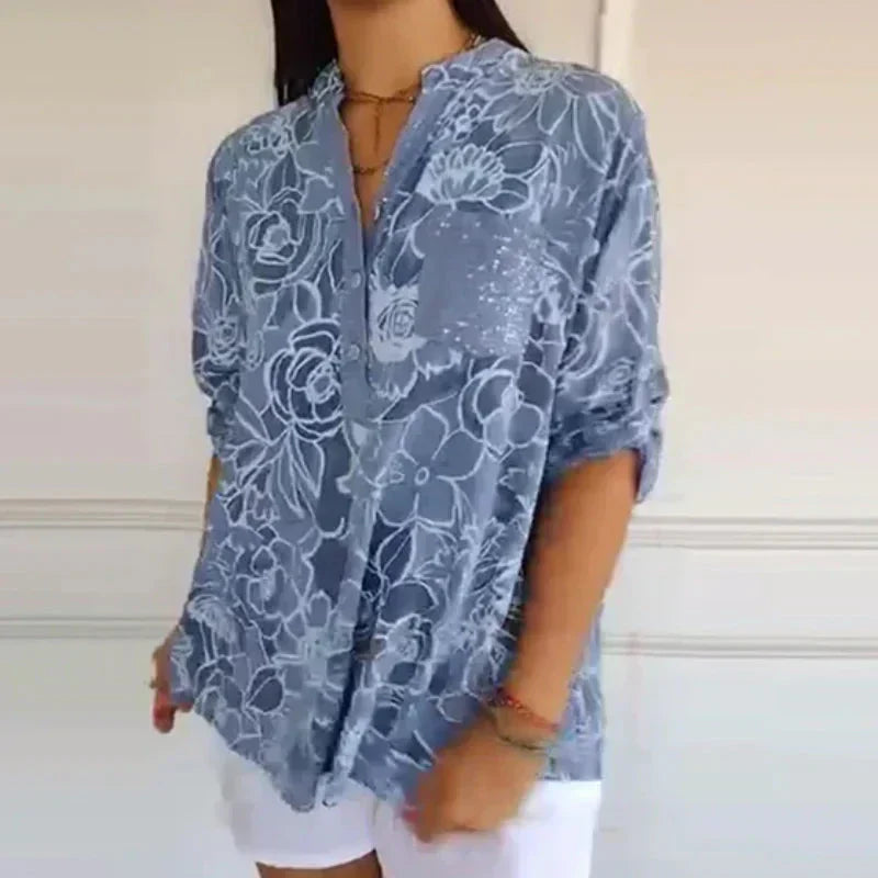 Coralie | Bluse med elegant print