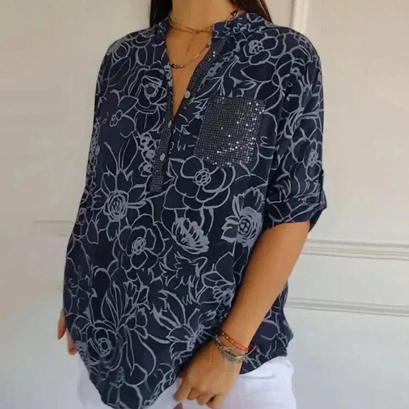 Coralie | Bluse med elegant print