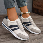 Lisa | Hvide sneakers med kontraststriber