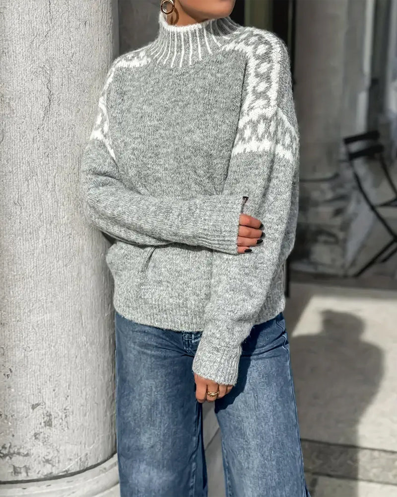 Mathilde | Nordisk sweater med høj hals