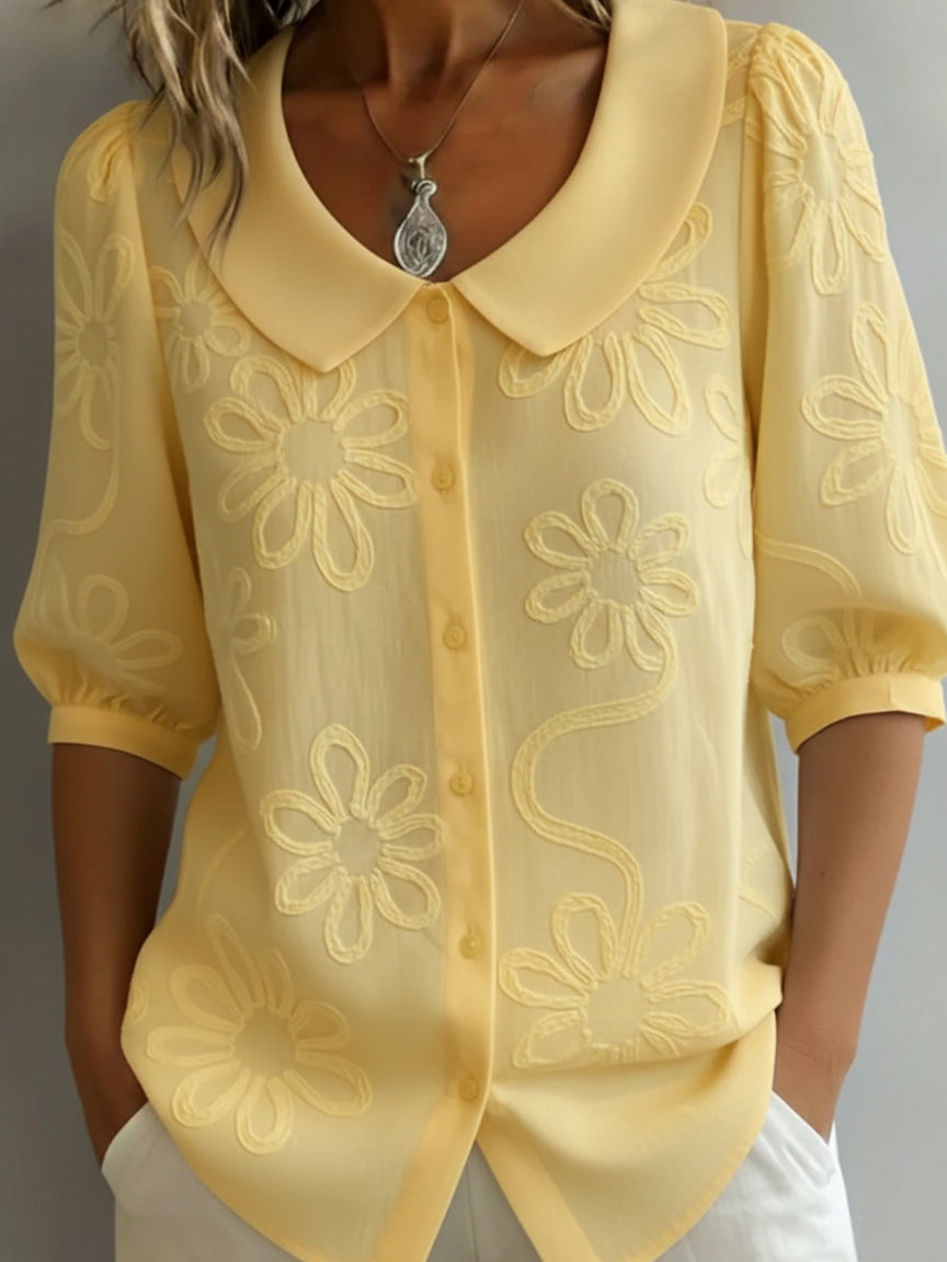 Rose | Let bluse med blomsterprint
