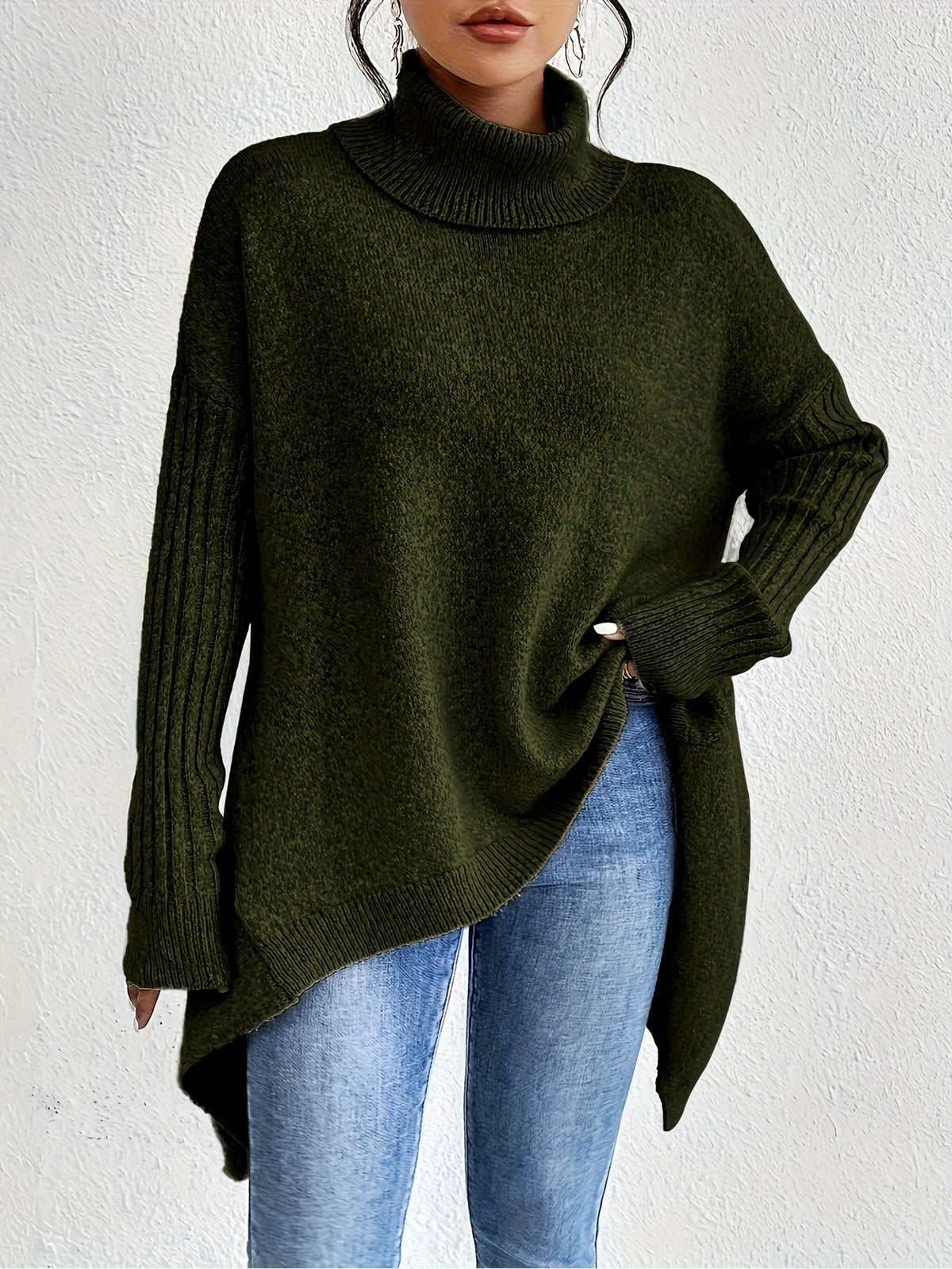 Léna | Oversized sweater med høj hals