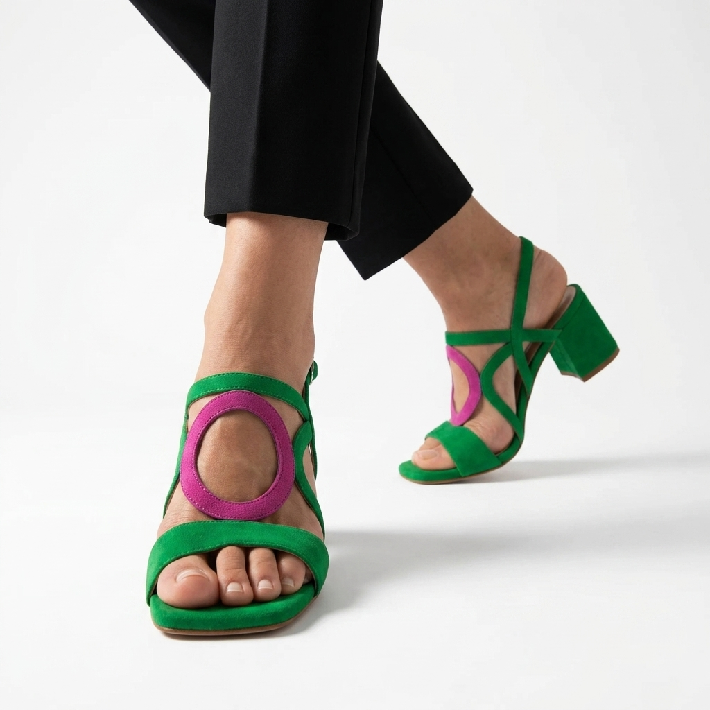 Hélia | Slingback-sandaler med blokhæl