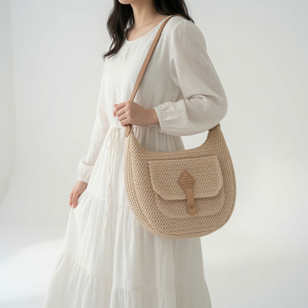 Anaïa | Skuldertaske i bohemestil med flet