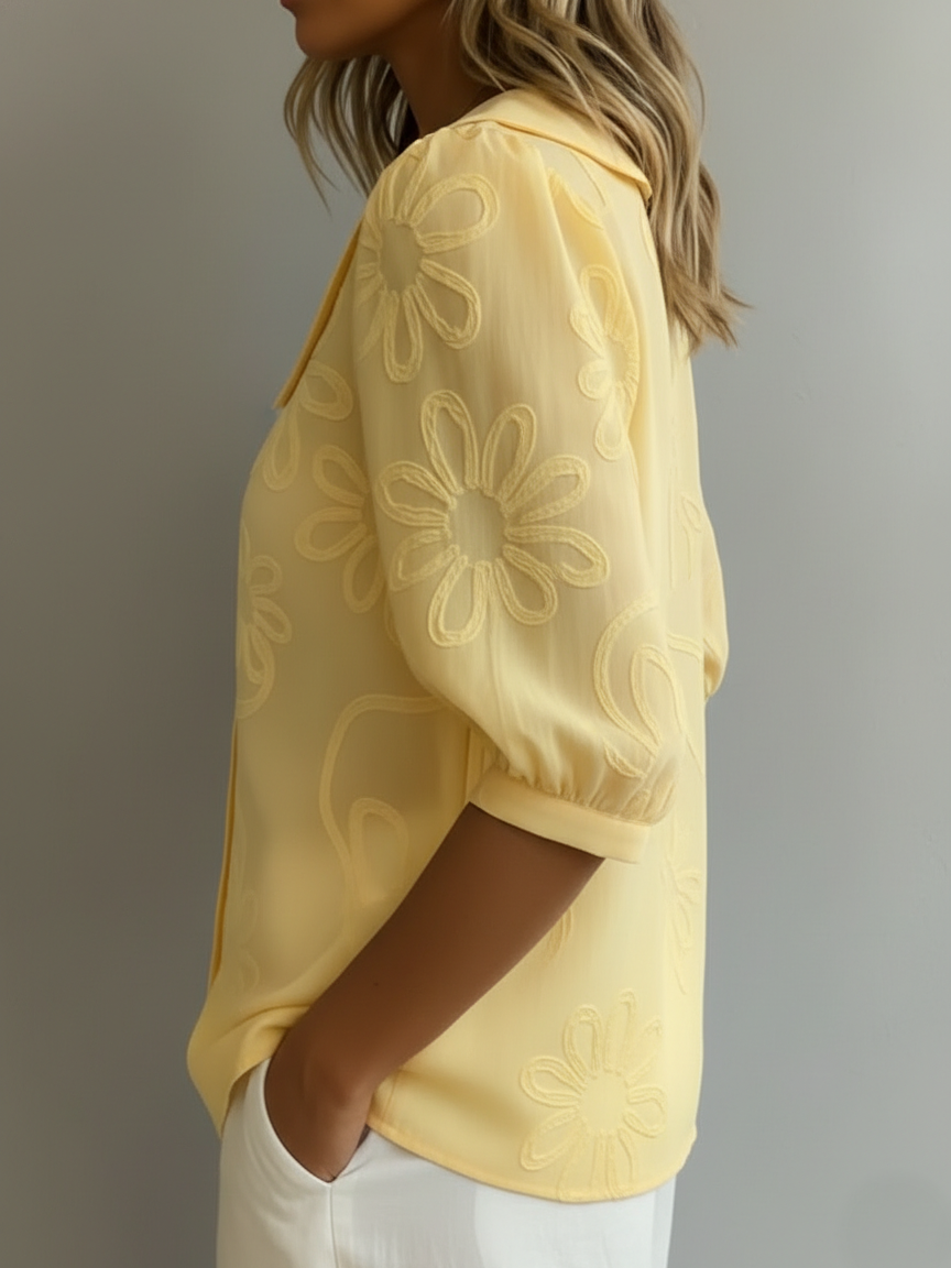 Rose | Let bluse med blomsterprint