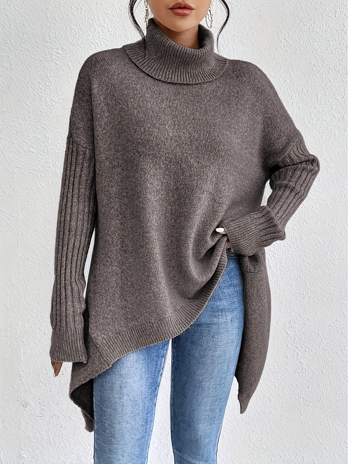 Léna | Oversized sweater med høj hals