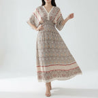 Wilhelmine | Lang kjole med print
