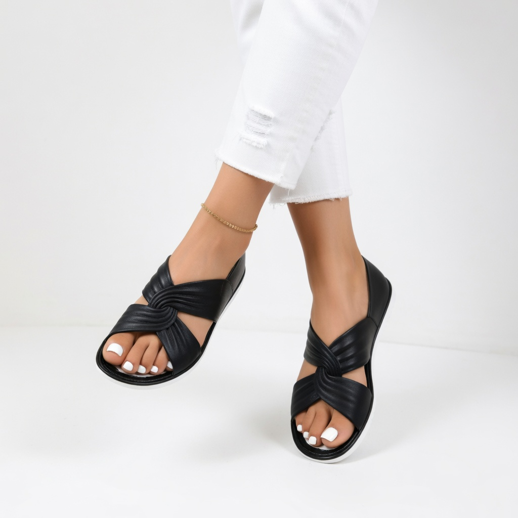 Babette | Flade mules med krydsede remme
