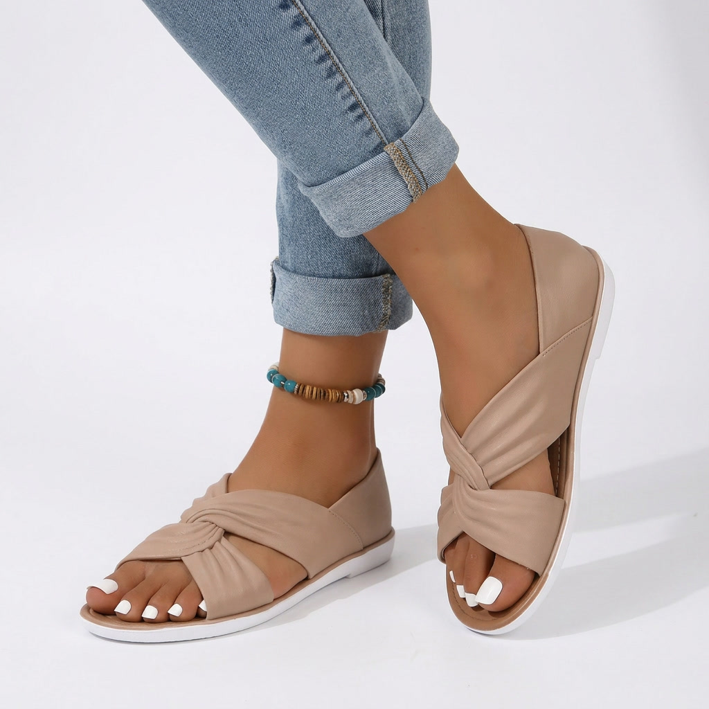 Babette | Flade mules med krydsede remme