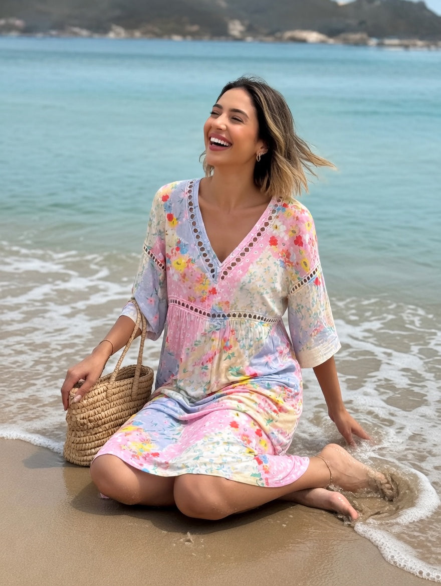 Gracieuse | Blomstret bohemekjole