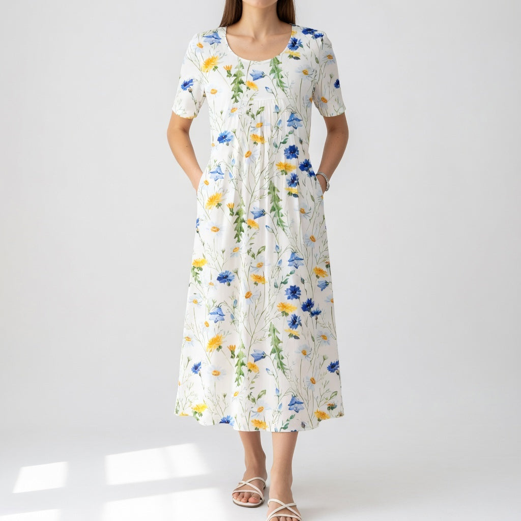 Rosélie | Blomstret bohemekjole