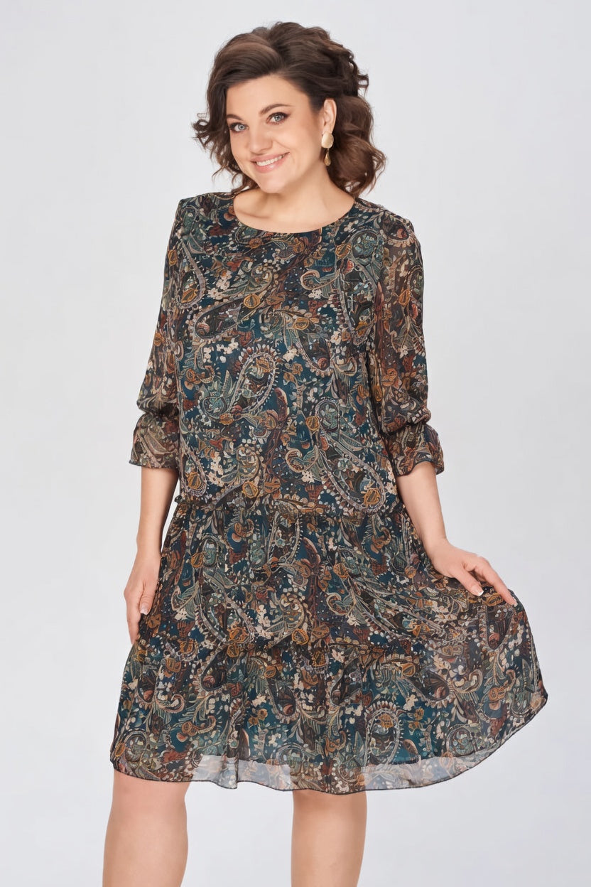 Mirella | Blomstret bohemekjole