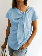 Elsa | Elegant bluse med sløjfe