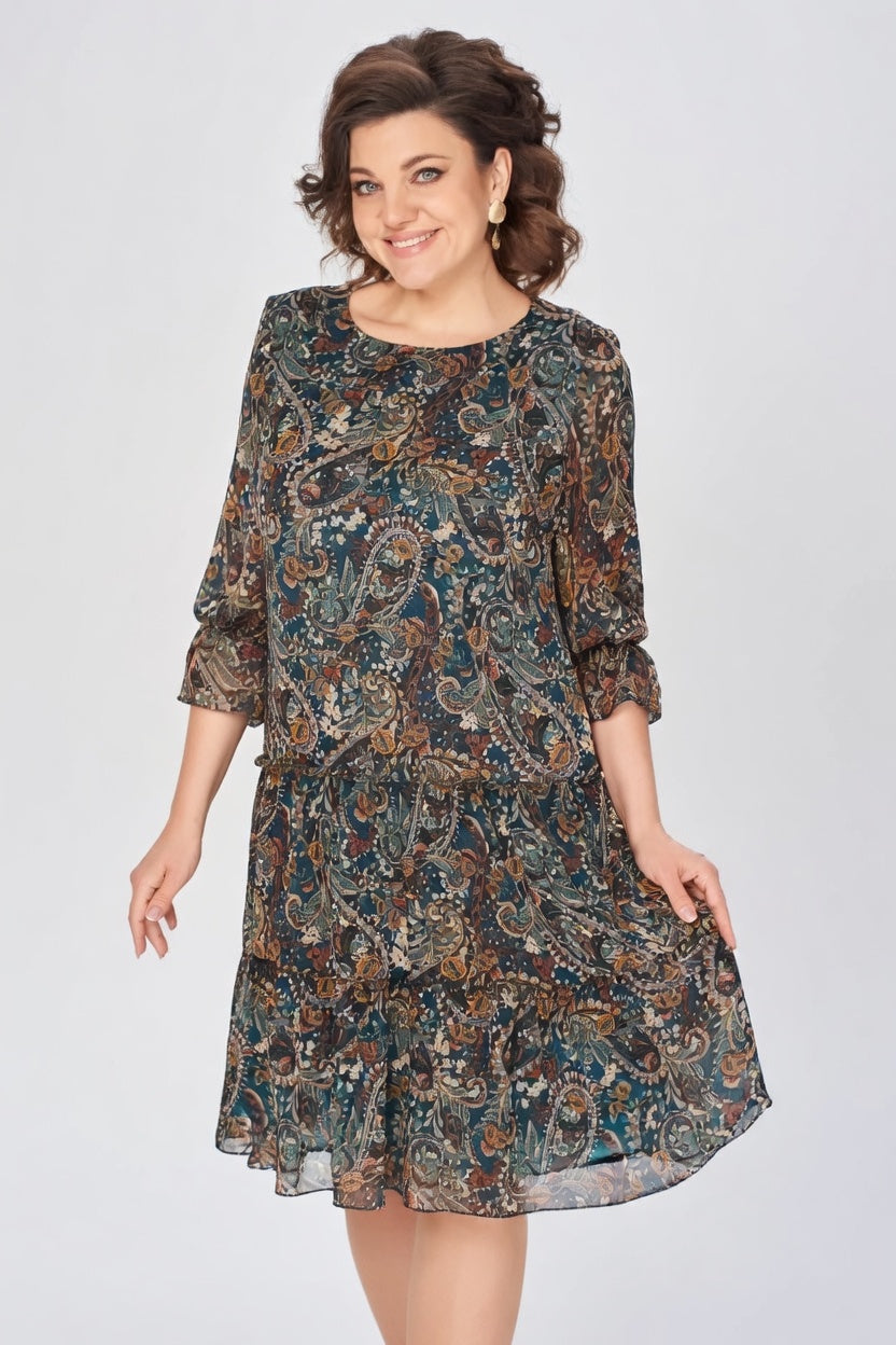 Mirella | Blomstret bohemekjole