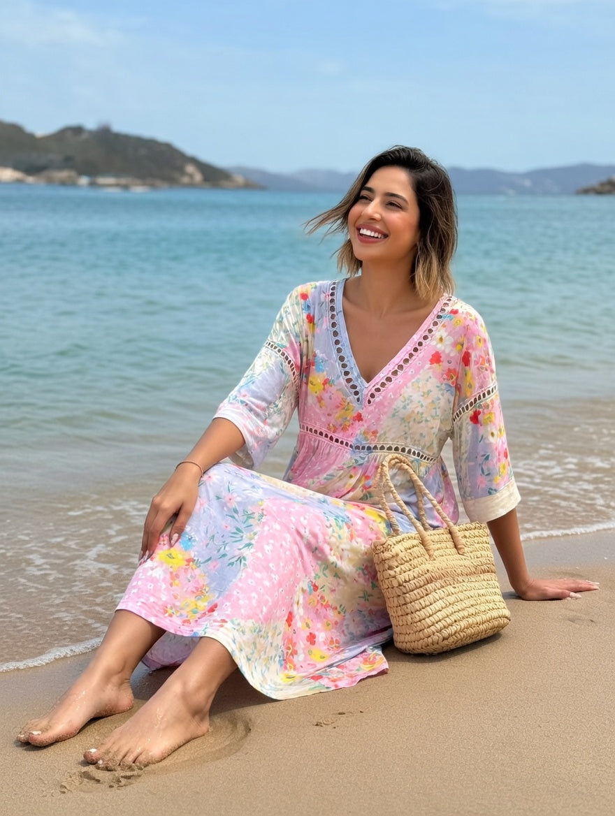Gracieuse | Blomstret bohemekjole