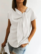 Elsa | Elegant bluse med sløjfe