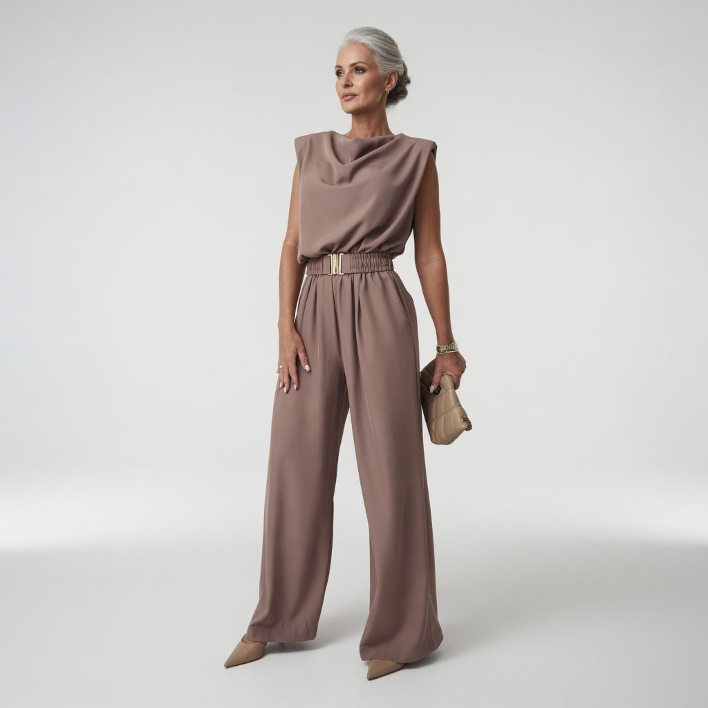 Thelma | Stretch-jumpsuit med bælte