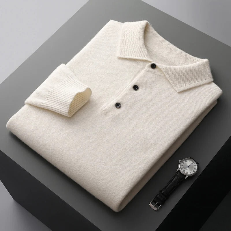 Perceval | Pullover med polokrave i kashmirlook