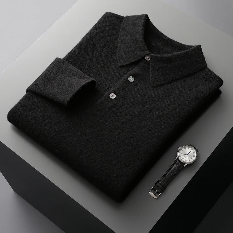 Perceval | Pullover med polokrave i kashmirlook