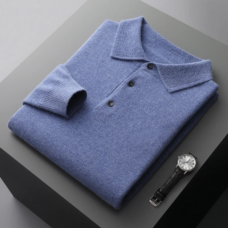 Perceval | Pullover med polokrave i kashmirlook