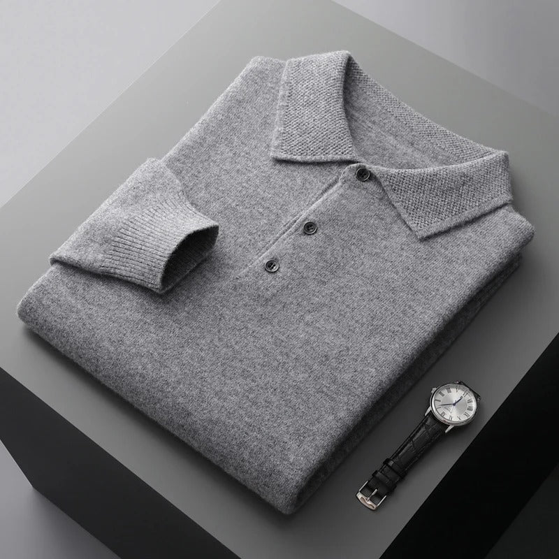 Perceval | Pullover med polokrave i kashmirlook