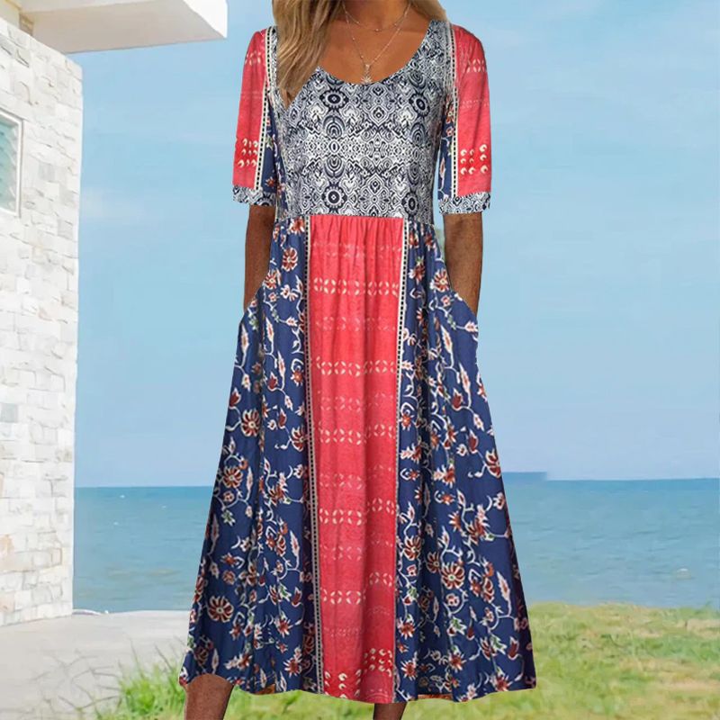 Jacinta | Bohemekjole med print